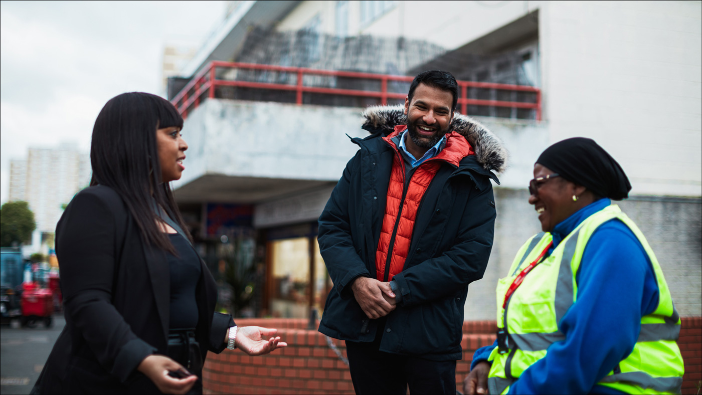 people laughing together